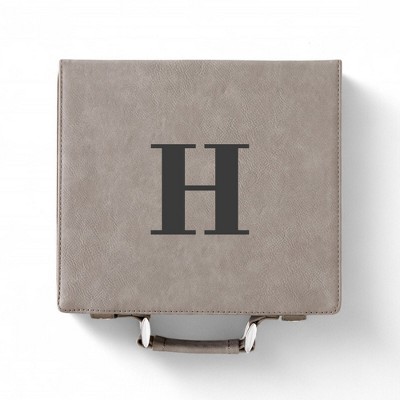 Personalization Mall Grey Leatherette Poker Chip Set