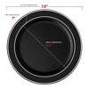 Smarty Had A Party 7.5" Black w/ Silver Plastic Appetizer/Salad Plates - 120 pcs - 3 of 4