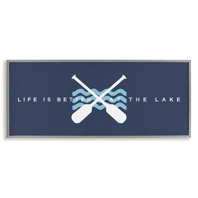 Stupell Industries Better At Lake with Crossed Oars, 24" x 10"