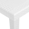 vidaXL Garden Table White Plastic 31.1 in x 31.1 in Lightweight - 3 of 4