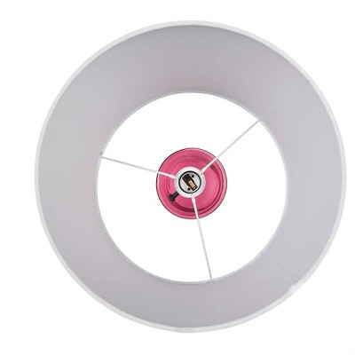 Neonova Pink Glass Table Lamp with White Shade
