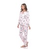 Long Sleeve Floral Pajama Set - White Mark - 3 of 4