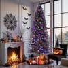 Jojoka Prelit Artificial Christmas Tree with 250 Warm White Lights, Pre-Lit Snow Flocked Pencil Xmas Tree, Holiday Decoration for Home, Office, Party - 4 of 4