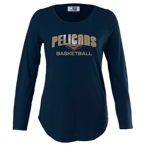 NBA New Orleans Pelicans Women's Long Sleeve Crew Neck Fashion T-Shirt - 1 of 4