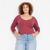 Women's Long Sleeve V-Neck T-Shirt - Wild Fable™ - 2 of 3