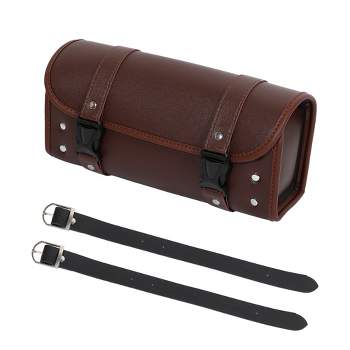 Unique Bargains Round Cycling Fork Luggage Motorcycle Tool Bag Brown 1 Pc :  Target