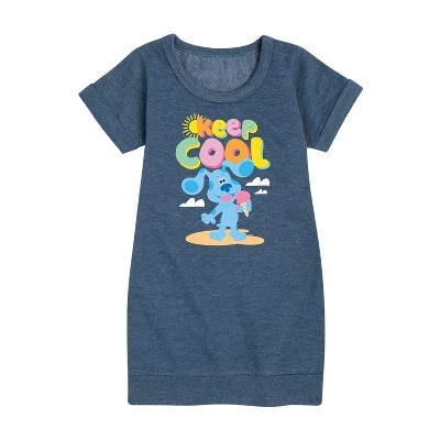 - Blue's Clues & You! - Keep Cool Graphic Short Sleeve Fleece Dress
