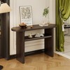 LIVAREEmlen Elegant Minimalist Console Table with Rounded Edges and Sturdy Shelf Design for Entryway, Living Room - 2 of 4