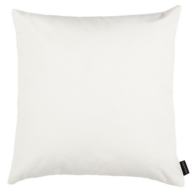 White Square Embroidered Floral Accent Pillow