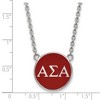 Black Bow Jewelry Sterling Silver Alpha Sigma Alpha Greek Life Necklace 18 Inch - 2 of 4