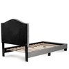 Poundex,Twin Upholstered Bed Frame with Slats in Burlap Fabric - 2 of 4