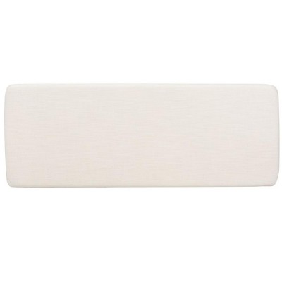 Elise Transitional Cream PU Leather and Black Wood 48" Bench
