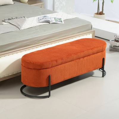 CENGHU Storage Ottoman, Bedroom End Bench, Upholstered Fabric Storage Ottoman, Entryway Footstool, Ottoman Bench for Living Room & Bedroom