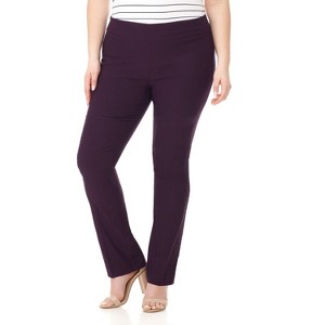 Rekucci Curvy Woman  Straight Leg Pull-On Pants with Tummy Control - 1 of 4