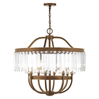 Livex Lighting Ashton 8 - Light Chandelier in  Hand Painted Palacial Bronze
