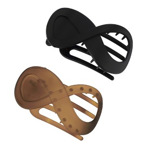 Unique Bargains Women's French Flat Hair Clips 2pcs - 1 of 4
