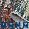 Modern Abstract Rug, Large Washable Low-Pile Non-Slip Carpet for Living Room, Bedroom, Indoor Floor Mat - 3 of 4