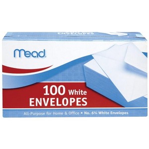 Mead 3.63 in. W X 6.75 in. L A6 White Envelopes - Case of 24 - 100 each - 1 of 1