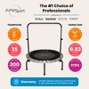 JumpSport 350 Series 39" Fitness Trampoline & Handle Bar Bundle, Adjustable Bungees, Stable No-Tip Arched Legs, & 60 Day Streaming Trial - 3 of 4
