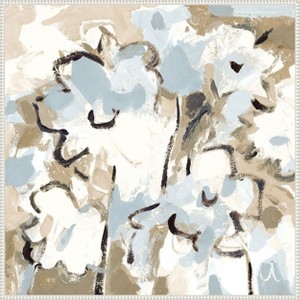Amanti Art Light Blue Floral by Vas Athas Framed Canvas Wall Art - 1 of 4