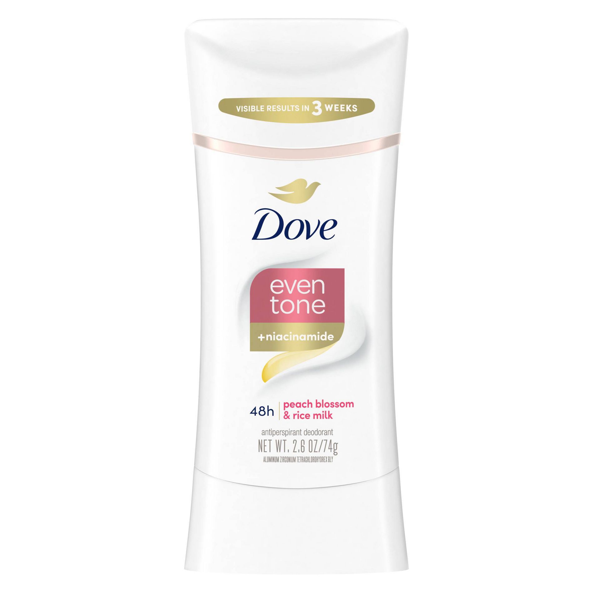 Dove Beauty Even Tone 48-Hour Women's Antiperspirant & Deodorant Stick - Peach Blossom & Rice Milk - 2.6oz