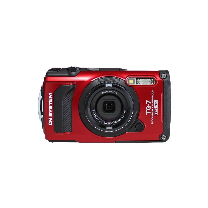 OM SYSTEM Tough TG-7 Red Waterproof Camera, With 2 Extra Batteries + 64GB Card + More, 2 of 5