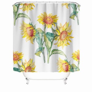 Sunflower Bouquet Shower Curtains for Bathroom Waterproof Fabric Bath Curtain Durable Soft Stylish Bathroom Decor 72x72 Inch - 1 of 1