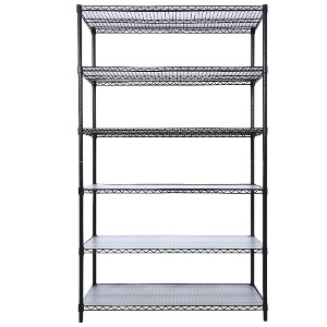 Lyngins 6-Tier Ultra Heavy-Duty Storage Shelves, Garage Shelving with Lockable Industrial Wheels & Adjustable Shelves, Metal Shelf Wire Shelving Unit - 1 of 4