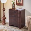 Farmhouse 4 Drawers Dresser for Bedroom, Wide Dresser, Wood Rustic Chest of Drawers with Metal Handle,Tall Curved Drawer Dressers - 4 of 4