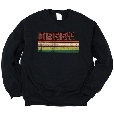 Simply Sage Market Women's Graphic Sweatshirt Retro Merry Stripes