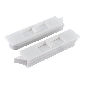 Brixwell 85-910wa Snap In Tilt Latch Nose Left And Right Hand 5/64" Stile Snap Size 1/4" Nose Size White Finish Pair - 1 of 4