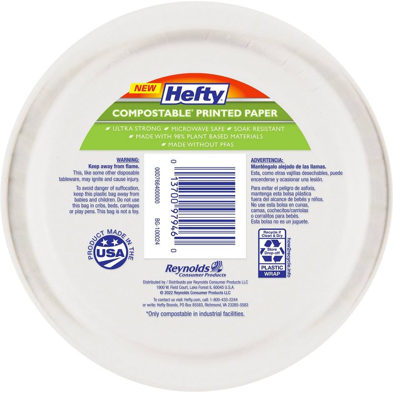 Hefty Compostable Printed Paper Plate 6&#39;&#39; - 40ct, 2 of 10