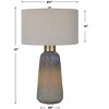 Uttermost Western Sky Table Lamp – 29"H Embossed Ceramic with Blue-Green Glaze & Antique Brass Accents - 3 of 4