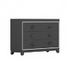 Elegant Dresser with Metal Handle and Sparkling Shiny Decoration, Storage Cabinet with 6 Drawers 4S - ModernLuxe - 4 of 4