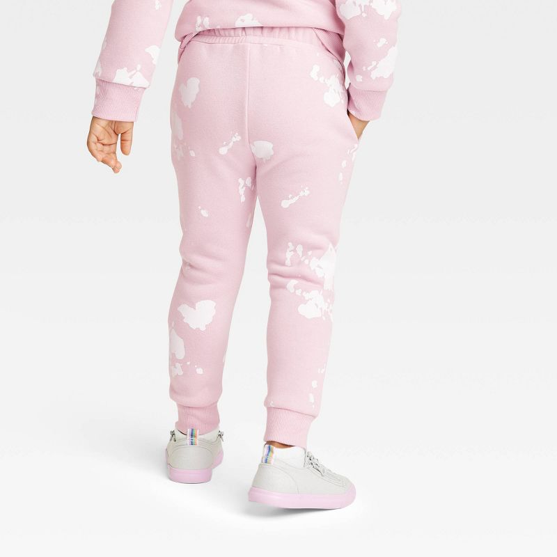 Grayson Mini Toddler Girls' Drawcord Tie-Dye Jogger Pants - Pink, 2 of 7