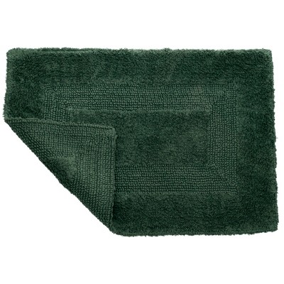 Green 2-Piece Reversible Cotton Bath Rug Set