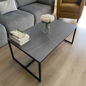 Rectangular Coffee Table Sintered Stone Cocktail Table For Living Room Apartment - 1 of 4