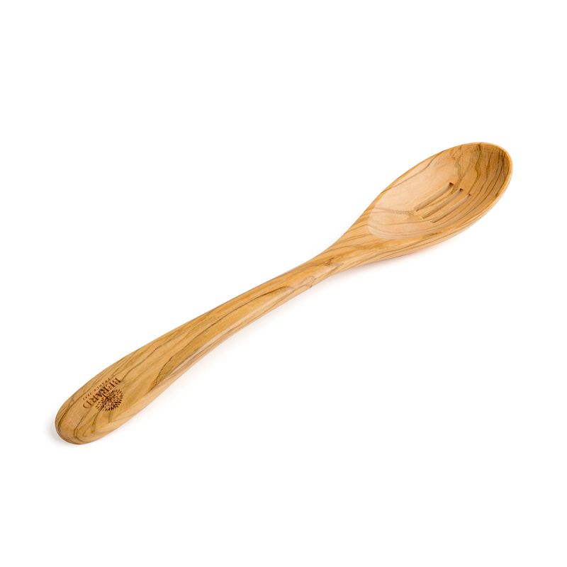 Berard Handcrafted Olive Wood 12 Inch Slotted Spoon, 1 of 6
