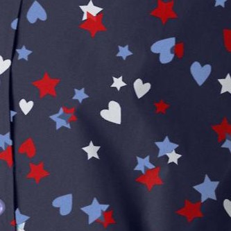 navy hearts and stars