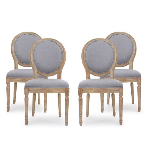 Set Of 4 Phinnaeus French Country, Light Wood Dining Chairs Set Of 4
