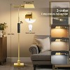GTCLIGHTING Floor Lamp with 350° Swing Arm, 3 Color Temperature Height Adjustable Standing Lamp Metal Shade for Living Room Bedroom (Gold) - 2 of 4