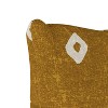 Ochre Print Throw Pillow - Skyline Furniture: Geometric Linen & Cotton Blend, Indoor Decorative Pillow with Zipper Closure - 3 of 4