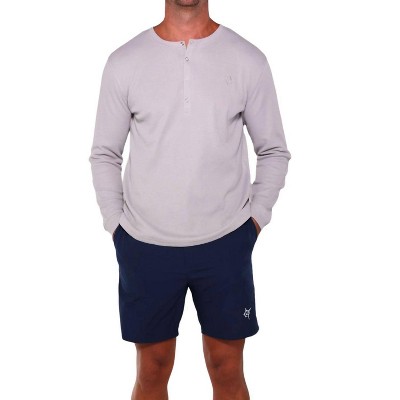 Men's Mystic Henley Long Sleeve - White Water Life