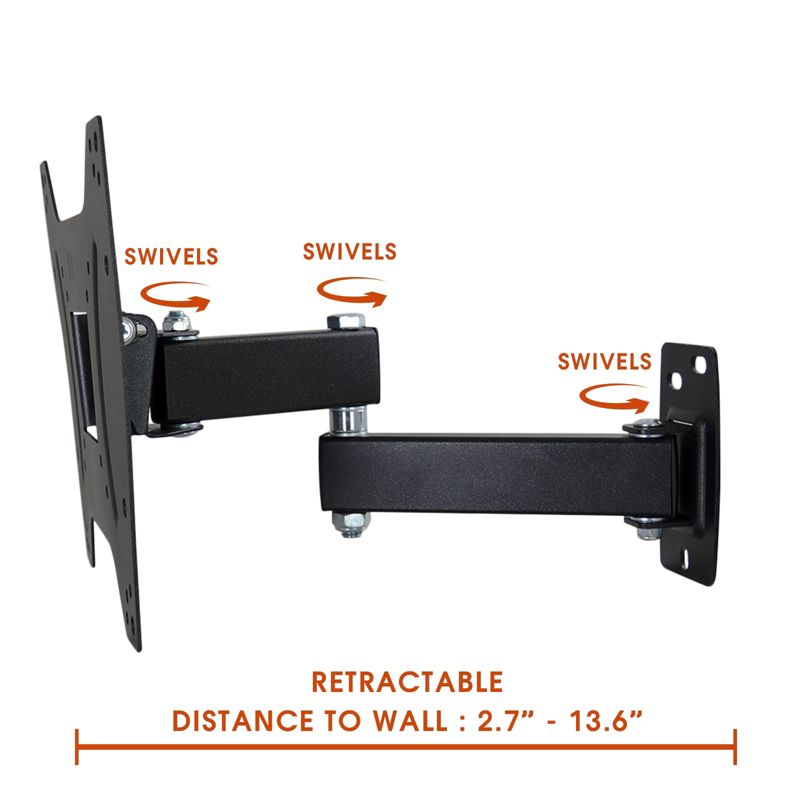 MegaMounts Full Motion, Tilt and Swivel Single Stud Wall Mount for 17- 42 Inch  LCD, LED, and Plasma Screens, 3 of 4