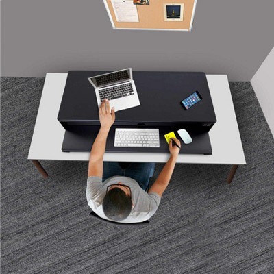 FlexPro Premier 36" Electric Sit-to-Stand Desk Converter in Black