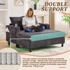KTMBDW Chaise Lounge Chair Indoor, 56" Oversized Sleeper Chair, Upholstered Sofa Bed with USB Charging&2 Cup Holders for Living Room - 3 of 4