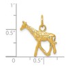 Black Bow Jewelry 14k Yellow Gold 3D Polished Giraffe Charm or Pendant - 4 of 4