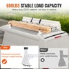 VEVOR Trailer Ladder Rack, 54" 2 Crossbars Ladder Roof Rack, Heavy-duty Steel Van Roof Ladder Rack, 600 lbs Capacity Van Ladder Rack, White - 4 of 4