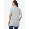 Woman Within Plus Size Perfect Short-Sleeve Polo Shirt - 3 of 4