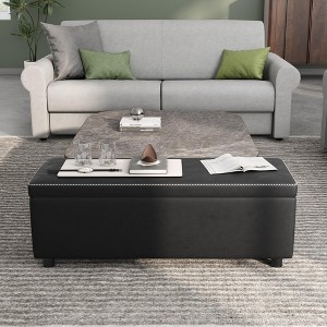 Storage Ottoman Bench, Modern Foot Rest with Hidden Storage Compartment - 1 of 4